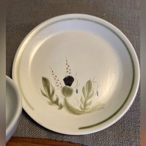 4 Piece Vintage Buchan Portobello Scotland Stoneware Thistleware Dining Plates